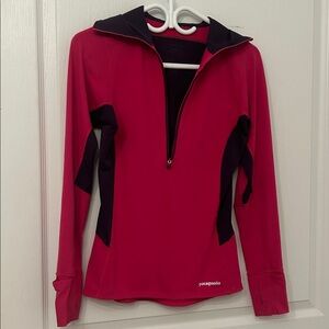Patagonia All Weather Zip Pullover Pink and Purple XS